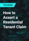 How to Assert a Residential Tenant Claim - Product Thumbnail Image