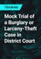Mock Trial of a Burglary or Larceny-Theft Case in District Court - Product Thumbnail Image