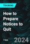 How to Prepare Notices to Quit - Product Thumbnail Image