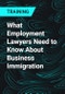 What Employment Lawyers Need to Know About Business Immigration - Product Thumbnail Image