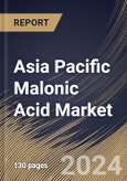 Asia Pacific Malonic Acid Market Size, Share & Trends Analysis Report By Application (Flavor Enhancer, API, Additive, pH Controller, Precurser, and Others), By End Use, By Country and Growth Forecast, 2023 - 2030- Product Image