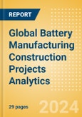 Global Battery Manufacturing Construction Projects Analytics (Q1 2024)- Product Image