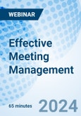 Effective Meeting Management - Webinar (ONLINE EVENT: June 6, 2024)- Product Image