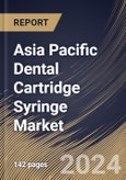 Asia Pacific Dental Cartridge Syringe Market Size, Share & Trends Analysis Report By Product Type (Non-disposable and Disposable), By Type (Aspirating, Non-Aspirating and Self-Aspirating), By End User, By Country and Growth Forecast, 2024 - 2031- Product Image