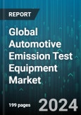 Global Automotive Emission Test Equipment Market by Solution (Emission Test Equipment, Emission Test Services, Emission Test Software), Vehicle (Commercial Vehicle, Passenger Car) - Forecast 2024-2030- Product Image