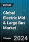 Global Electric Mid- & Large Bus Market by Type (Battery Electric Vehicle, Fuel Cell Electric Vehicle, Plug-in Hybrid Electric Vehicle), Seating Capacity (70 Seats and Above, Below 70 Seats), Level of Autonomy, Application, End-use - Forecast 2024-2030 - Product Image