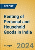 Renting of Personal and Household Goods in India- Product Image