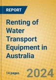 Renting of Water Transport Equipment in Australia- Product Image