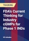 FDA's Current Thinking for Industry cGMPs for Phase 1 INDs - Product Thumbnail Image