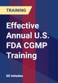 Effective Annual U.S. FDA CGMP Training- Product Image