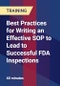 Best Practices for Writing an Effective SOP to Lead to Successful FDA Inspections - Product Thumbnail Image