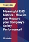 Meaningful EHS Metrics - How Do you Measure your Company's Safety Performance? - Product Thumbnail Image