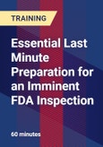 Essential Last Minute Preparation for an Imminent FDA Inspection- Product Image