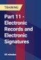 Part 11 - Electronic Records and Electronic Signatures - Product Thumbnail Image