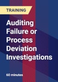 Auditing Failure or Process Deviation Investigations- Product Image