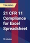 21 CFR 11 Compliance for Excel Spreadsheet - Product Thumbnail Image