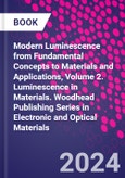 Modern Luminescence from Fundamental Concepts to Materials and Applications, Volume 2. Luminescence in Materials. Woodhead Publishing Series in Electronic and Optical Materials- Product Image