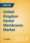 United Kingdom Dental Membranes Market Outlook to 2033 - Non-Resorbable Membranes and Resorbable Membranes - Product Thumbnail Image