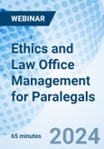 Ethics and Law Office Management for Paralegals - Webinar (Recorded)- Product Image