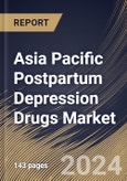 Asia Pacific Postpartum Depression Drugs Market Size, Share & Trends Analysis Report By Treatment (Pharmacotherapy, Hormonal Therapy, and Others), By Route of Administration, By Distribution Channel, By Type, By Country and Growth Forecast, 2024 - 2031- Product Image