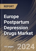 Europe Postpartum Depression Drugs Market Size, Share & Trends Analysis Report By Treatment (Pharmacotherapy, Hormonal Therapy, and Others), By Route of Administration, By Distribution Channel, By Type, By Country and Growth Forecast, 2024 - 2031- Product Image