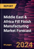 Middle East & Africa Fill Finish Manufacturing Market Forecast to 2030 - Regional Analysis - by Product, Modality and End User- Product Image