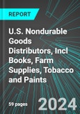U.S. Nondurable Goods Distributors, Incl Books, Farm Supplies, Tobacco and Paints: Analytics, Extensive Financial Benchmarks, Metrics and Revenue Forecasts to 2030- Product Image