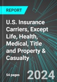 U.S. Insurance Carriers, Except Life, Health, Medical, Title and Property & Casualty: Analytics, Extensive Financial Benchmarks, Metrics and Revenue Forecasts to 2030- Product Image