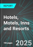 Hotels, Motels, Inns and Resorts (Lodging and Hospitality) (U.S.): Analytics, Extensive Financial Benchmarks, Metrics and Revenue Forecasts to 2031- Product Image