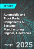 Automobile (Car) and Truck Parts, Components & Systems Manufacturing, Engines, Electronics (U.S.): Analytics, Extensive Financial Benchmarks, Metrics and Revenue Forecasts to 2031- Product Image
