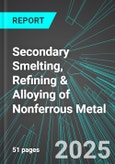 Secondary Smelting, Refining & Alloying of Nonferrous Metal (except Copper and Aluminum) (U.S.): Analytics, Extensive Financial Benchmarks, Metrics and Revenue Forecasts to 2031- Product Image