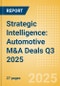 Strategic Intelligence: Automotive M&A Deals Q3 2025 - Top Themes - Product Thumbnail Image