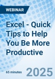 Excel - Quick Tips to Help You Be More Productive - Webinar (Recorded)- Product Image