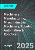 Machinery Manufacturing, Misc. Industrial Machinery, Robots, Automation & Robotics (U.S.): Analytics, Extensive Financial Benchmarks, Metrics and Revenue Forecasts to 2031, NAIC 333999- Product Image