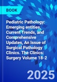 Pediatric Pathology: Emerging entities, Current Trends, and Comprehensive Updates, An Issue of Surgical Pathology Clinics. The Clinics: Surgery Volume 18-2- Product Image