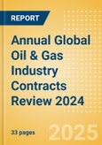 Annual Global Oil & Gas Industry Contracts Review 2024 - Saipem, HD Hyundai and Samsung led contract value momentum- Product Image