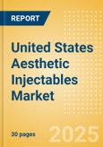 United States Aesthetic Injectables Market Outlook to 2033 - Botulinum Toxin type A, Hyaluronic Acid Fillers and Non Hyaluronic Acid Fillers- Product Image