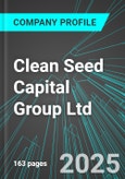 Clean Seed Capital Group Ltd (CSX.H:TSX) : Analytics, Extensive Financial Metrics, and Benchmarks Against Averages and Top Companies Within its Industry- Product Image