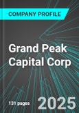 Grand Peak Capital Corp (GPKUF:PINX) : Analytics, Extensive Financial Metrics, and Benchmarks Against Averages and Top Companies Within its Industry- Product Image