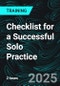 Checklist for a Successful Solo Practice (Recorded) - Product Image