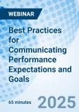 Best Practices for Communicating Performance Expectations and Goals - Webinar (ONLINE EVENT: June 30, 2025)- Product Image