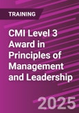 CMI Level 3 Award in Principles of Management and Leadership (ONLINE EVENT: August 20, 2025)- Product Image