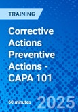 Corrective Actions Preventive Actions - CAPA 101 (ONLINE EVENT: August 14, 2025)- Product Image