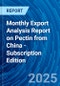 Monthly Export Analysis Report on Pectin from China - Subscription Edition - Product Image