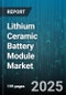 Lithium Ceramic Battery Module Market by Application (Aerospace & Defense, Consumer Electronics, Electric Vehicle), Product Type (Cylindrical, Pouch, Prismatic), End User, Sales Channel - Global Forecast 2025-2030 - Product Thumbnail Image