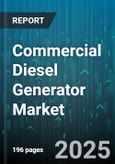 Commercial Diesel Generator Market by Application (Continuous, Peak Shaving, Prime Power), End-User (Construction, Data Center, Healthcare), Power Rating, Type, Cooling System, Sales Channel, Fuel Tank - Global Forecast 2025-2030- Product Image