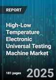 High-Low Temperature Electronic Universal Testing Machine Market by Machine Type (Floor Standing, Table Top), Drive Type (Electromechanical, Hydraulic, Pneumatic), Material Type, End User, Application, Temperature Range - Global Forecast 2025-2030- Product Image