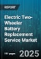 Electric Two-Wheeler Battery Replacement Service Market by Vehicle Type (E Moped, E Motorcycle, E Scooter), Battery Type (Lithium Ion, Sealed Lead Acid), Service Mode, Distribution Channel, End User - Global Forecast 2025-2030 - Product Image