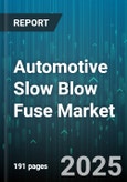 Automotive Slow Blow Fuse Market by Application (Commercial Vehicles, Electric Vehicles, Motorsports), Product Type (Blade, Ceramic Tube, Glass Tube), Current Rating, End User, Distribution Channel - Global Forecast 2025-2030- Product Image