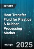 Heat Transfer Fluid for Plastics & Rubber Processing Market by Fluid Type (Glycol, Mineral Oil, Silicone Oil), Application (Blow Molding, Calendering, Extrusion), Temperature Range, Distribution Channel, Equipment Type - Global Forecast 2025-2030- Product Image